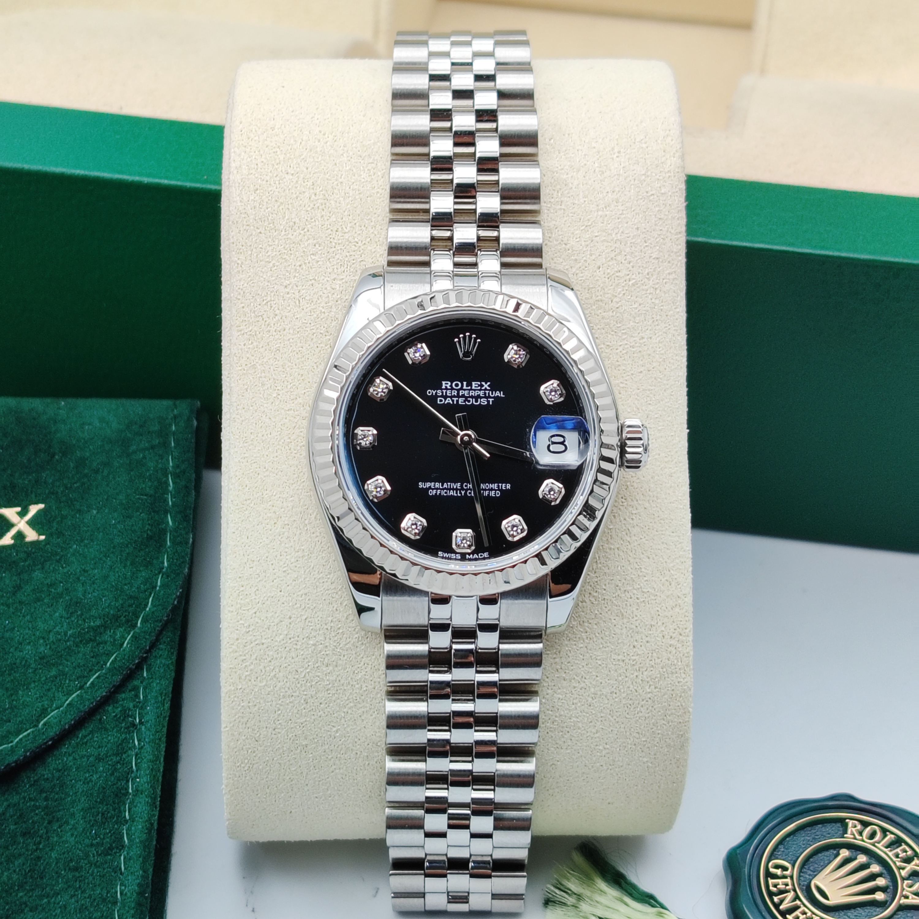 99新 Rolex/劳力士 日志系列178274/31mm/黑盘/自动机芯/女表