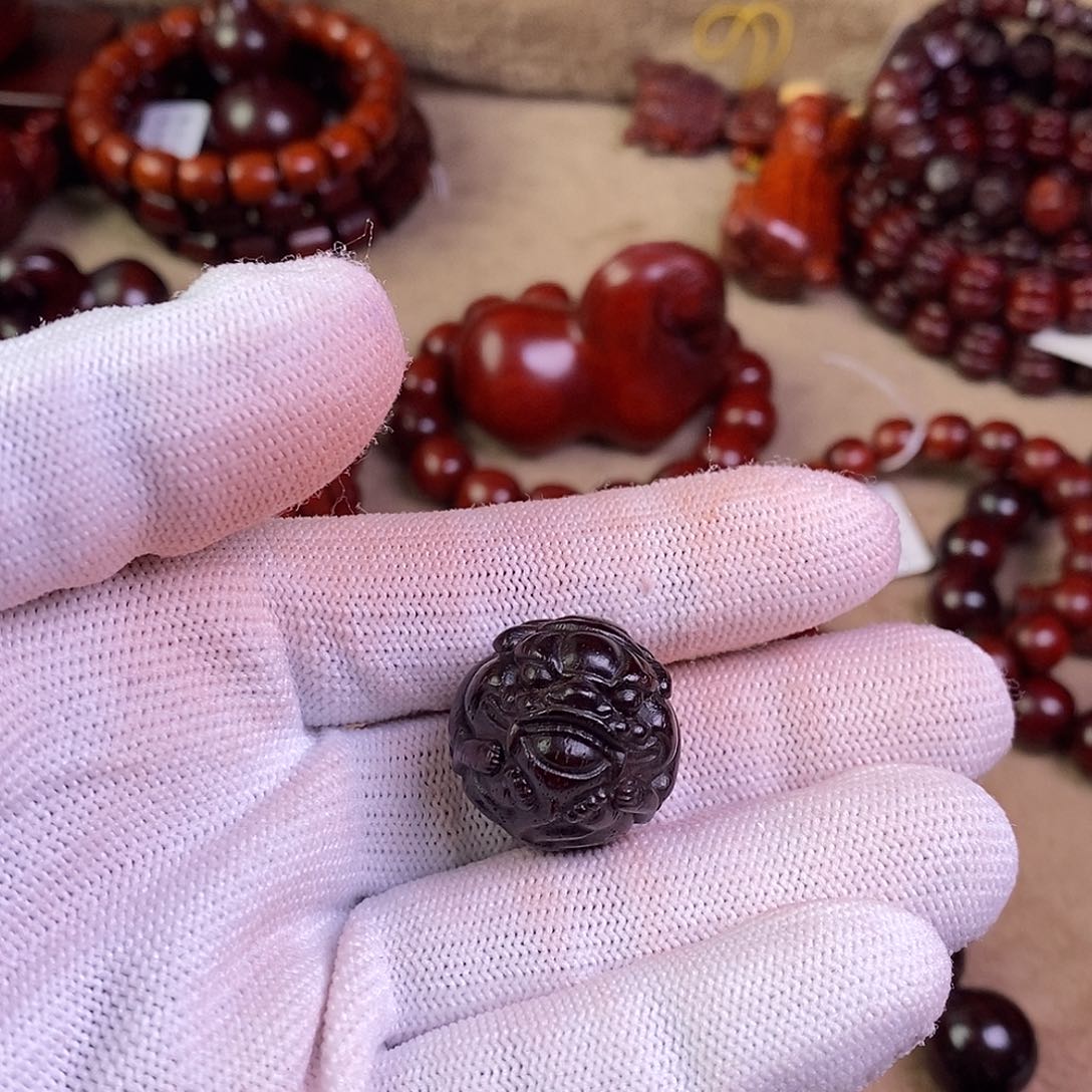 小叶紫檀手串/手链葫**～22貔貅单珠