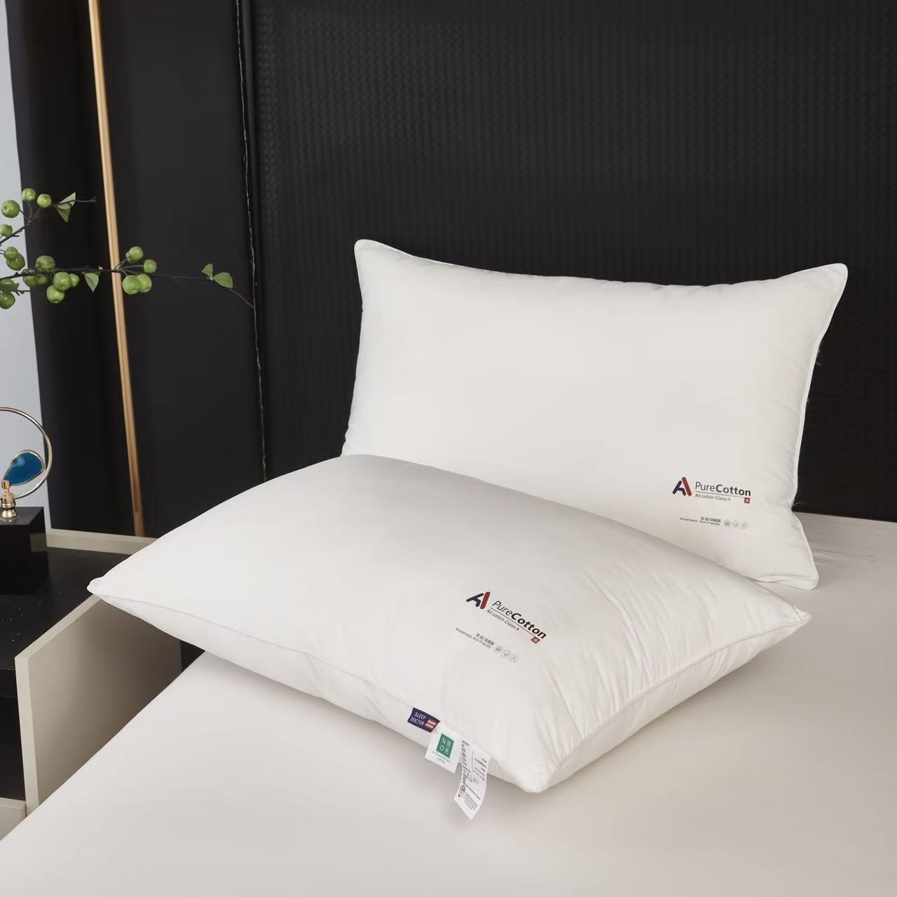 【方叶家纺】2025新款全棉枕芯柔软柔软回弹防螨软枕--902