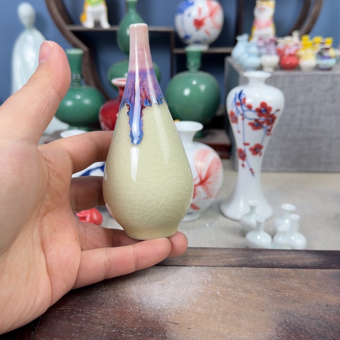 陶瓷手工小花器摆件