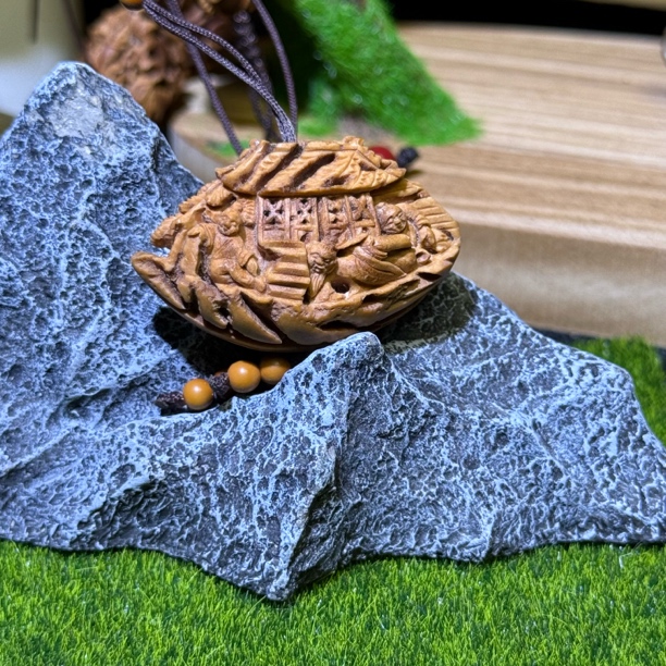 核舟记 纯手工雕刻佳品 可当吊坠