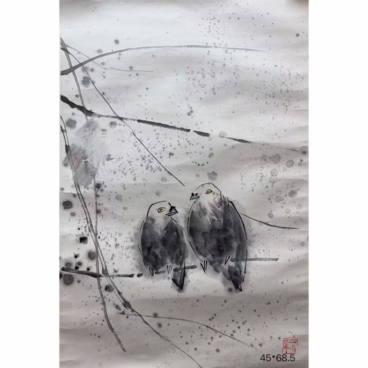 Y069 曾老师《花鸟》45*68.5（2.7平尺）