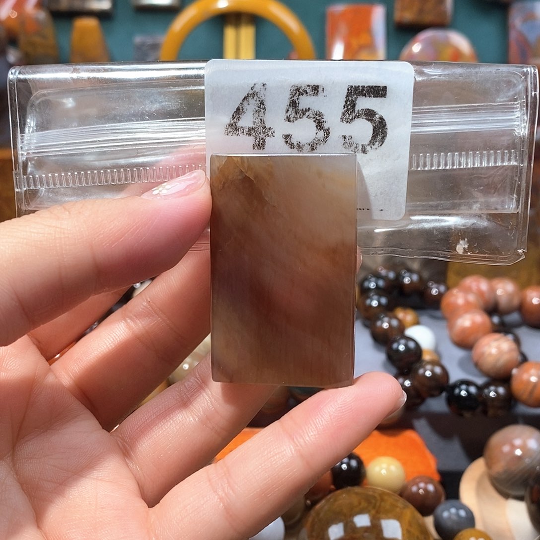 硅化玉天然北票硅化玉牌子未镶嵌