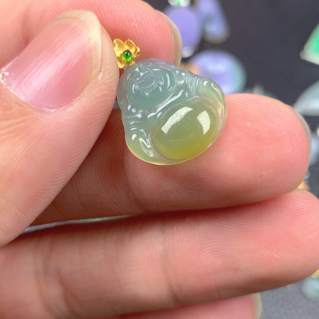 【闪购商品】翡翠18K金镶嵌颈饰翡翠