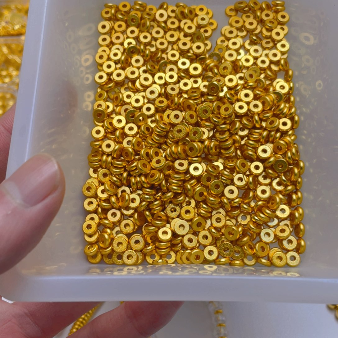 锆石铜合金算盘珠隔片6mm10颗