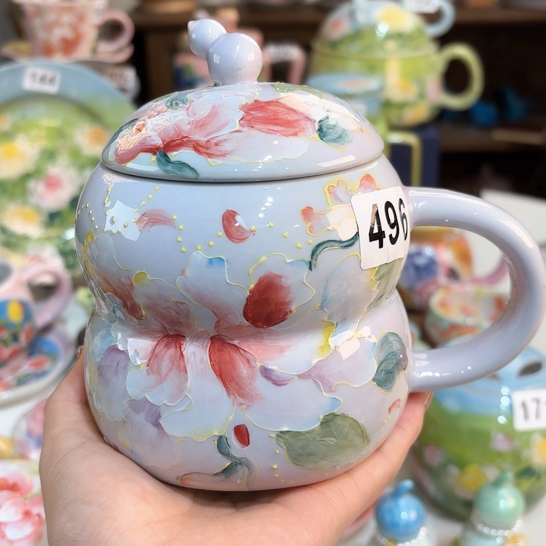 I***u景德镇手绘高温釉下彩陶瓷茶具