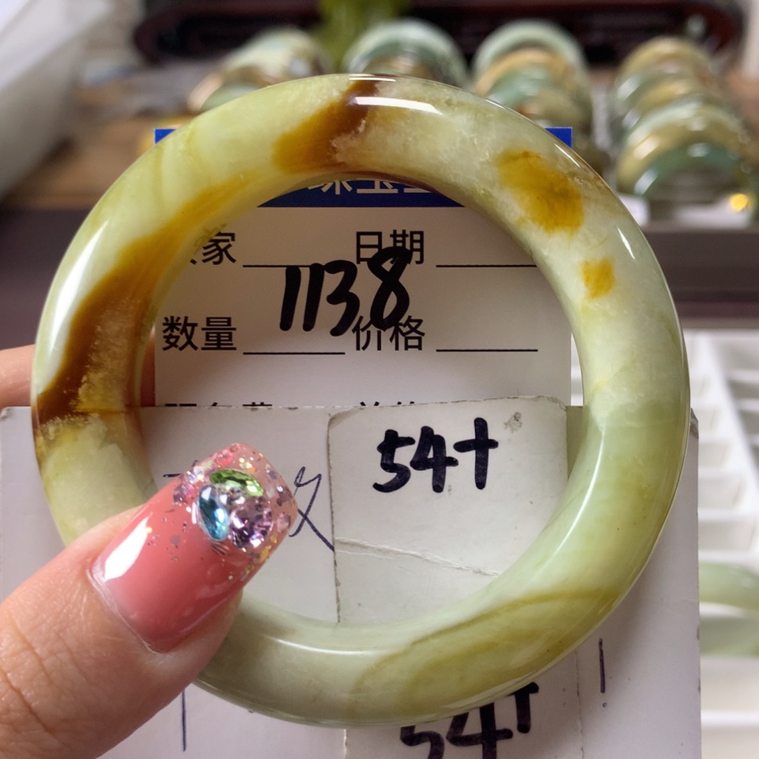 蛇纹石玉未镶嵌手镯1138