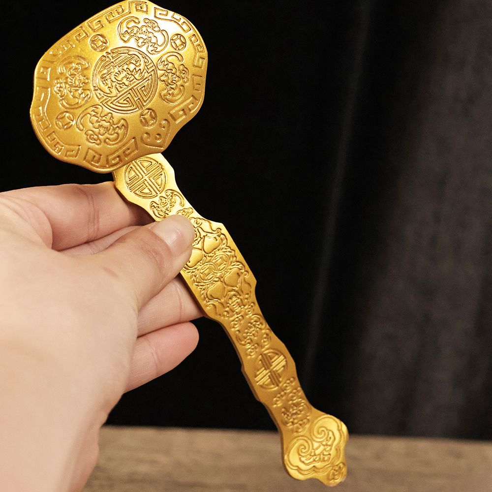 中式复古黄铜如意手把件家居装饰乔迁开业送礼佳品