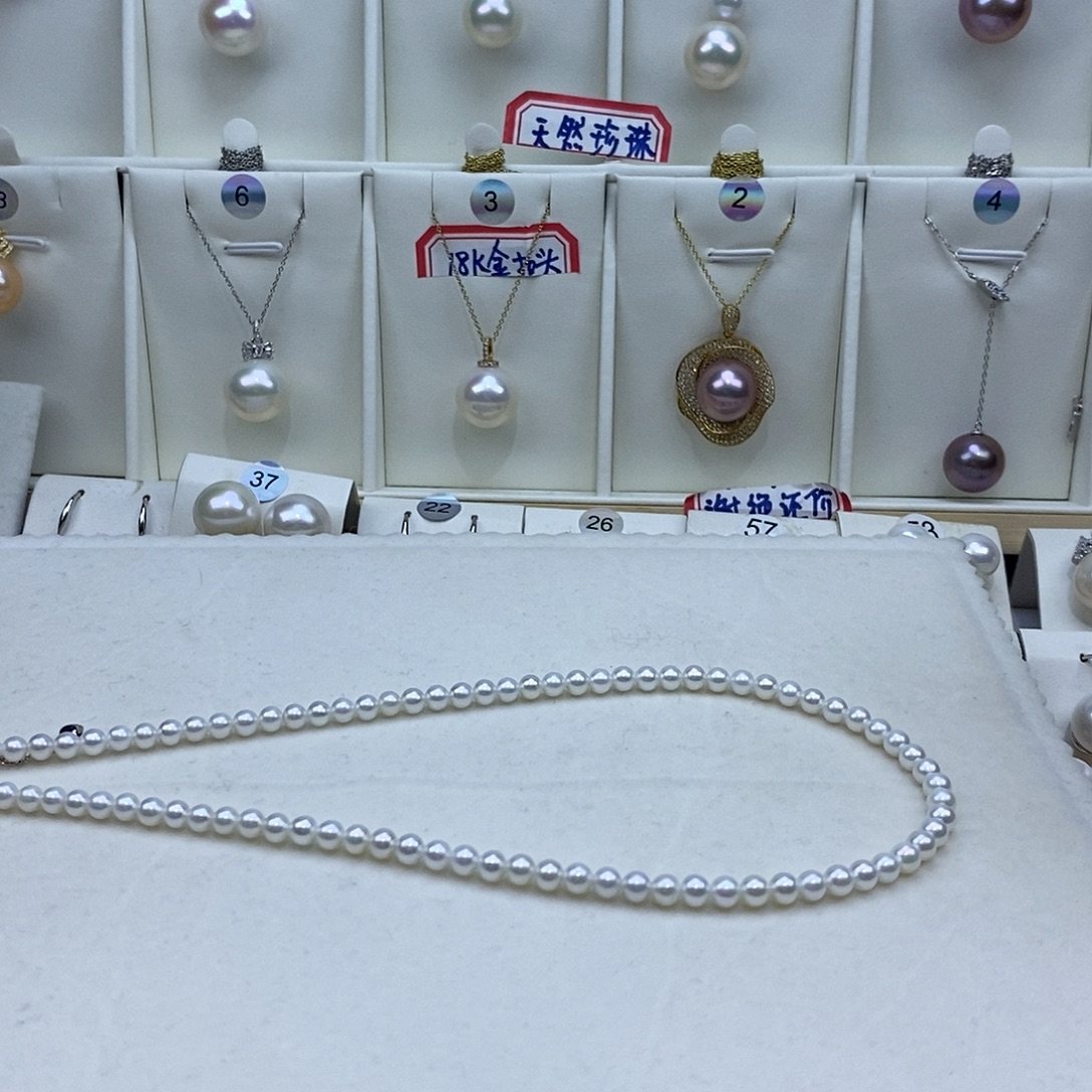 曼***贸淡水珍珠银S925镶嵌吊坠(赠链)