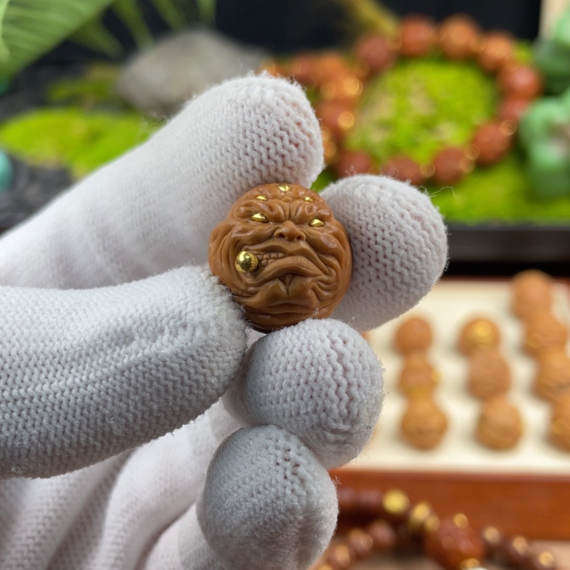 【闪购商品】猴头核桃把件小****头五目烟鬼