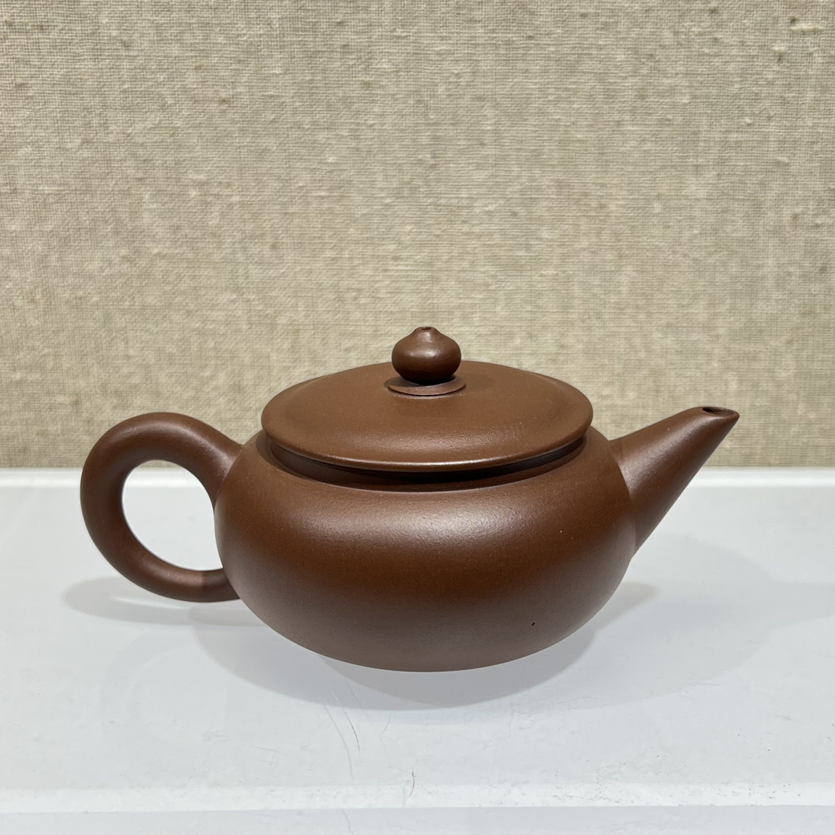 汤包水平壶，原矿紫泥，作者吴娟娟，容量160cc全手工紫砂壶纯手工
