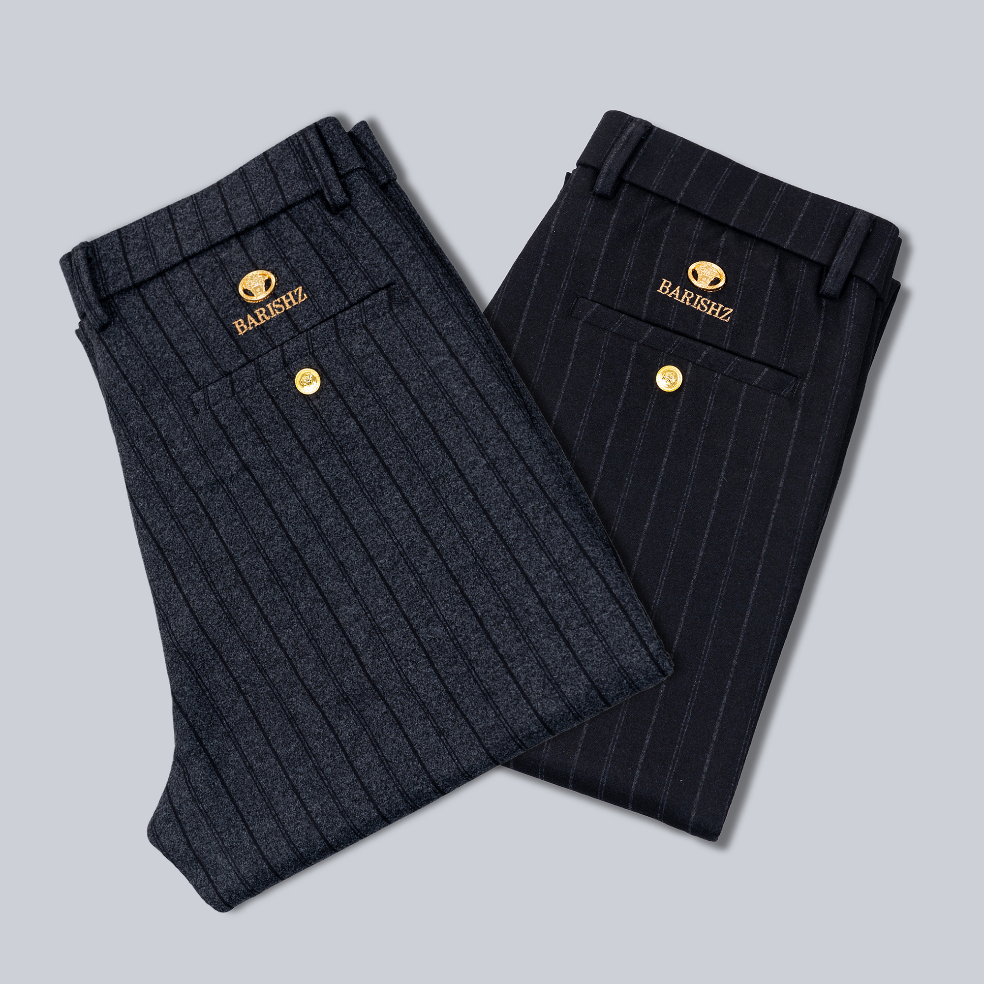 冬季男士高档磨毛商务休闲男裤毛呢免烫抗皱男裤