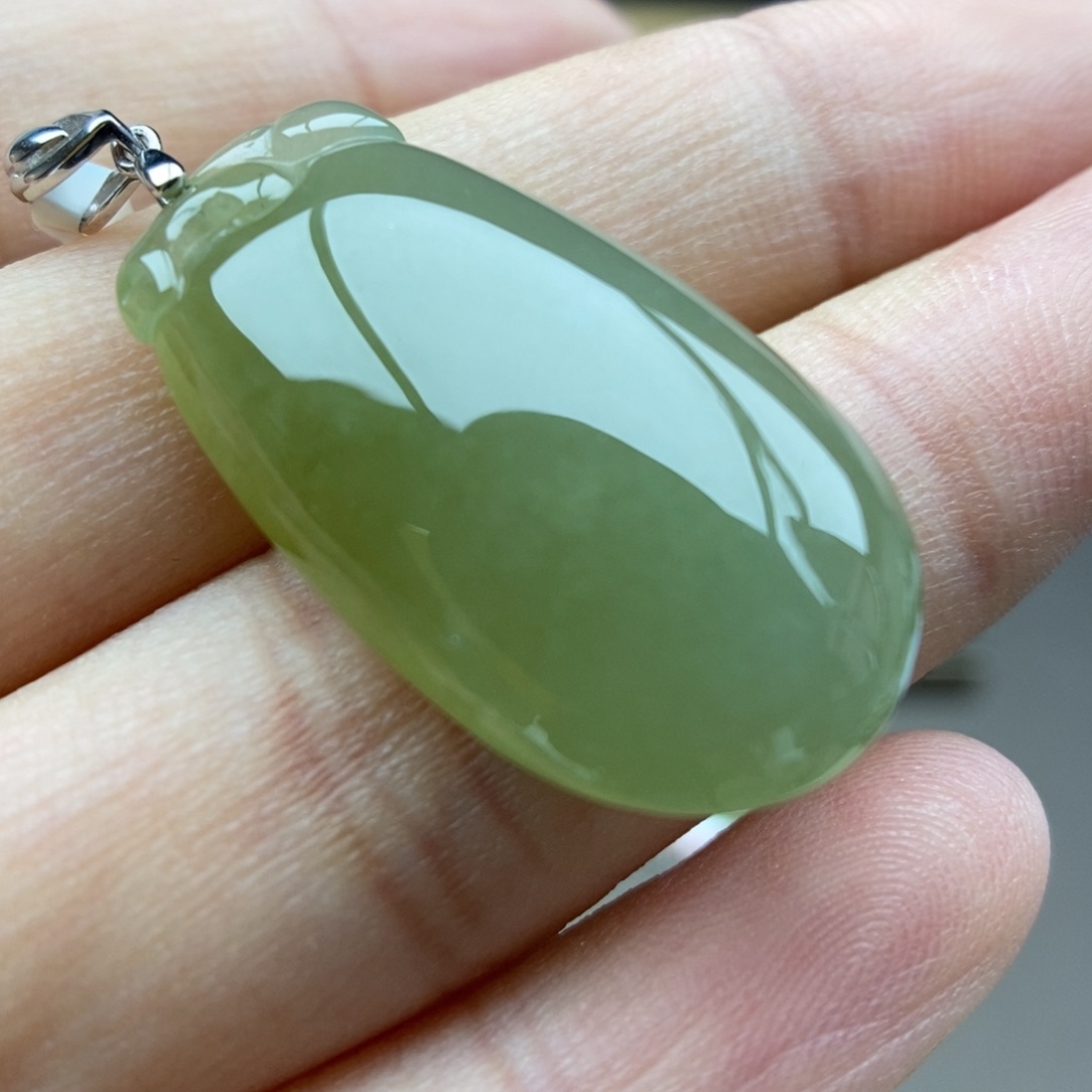 翡翠银S925镶嵌颈饰吊坠