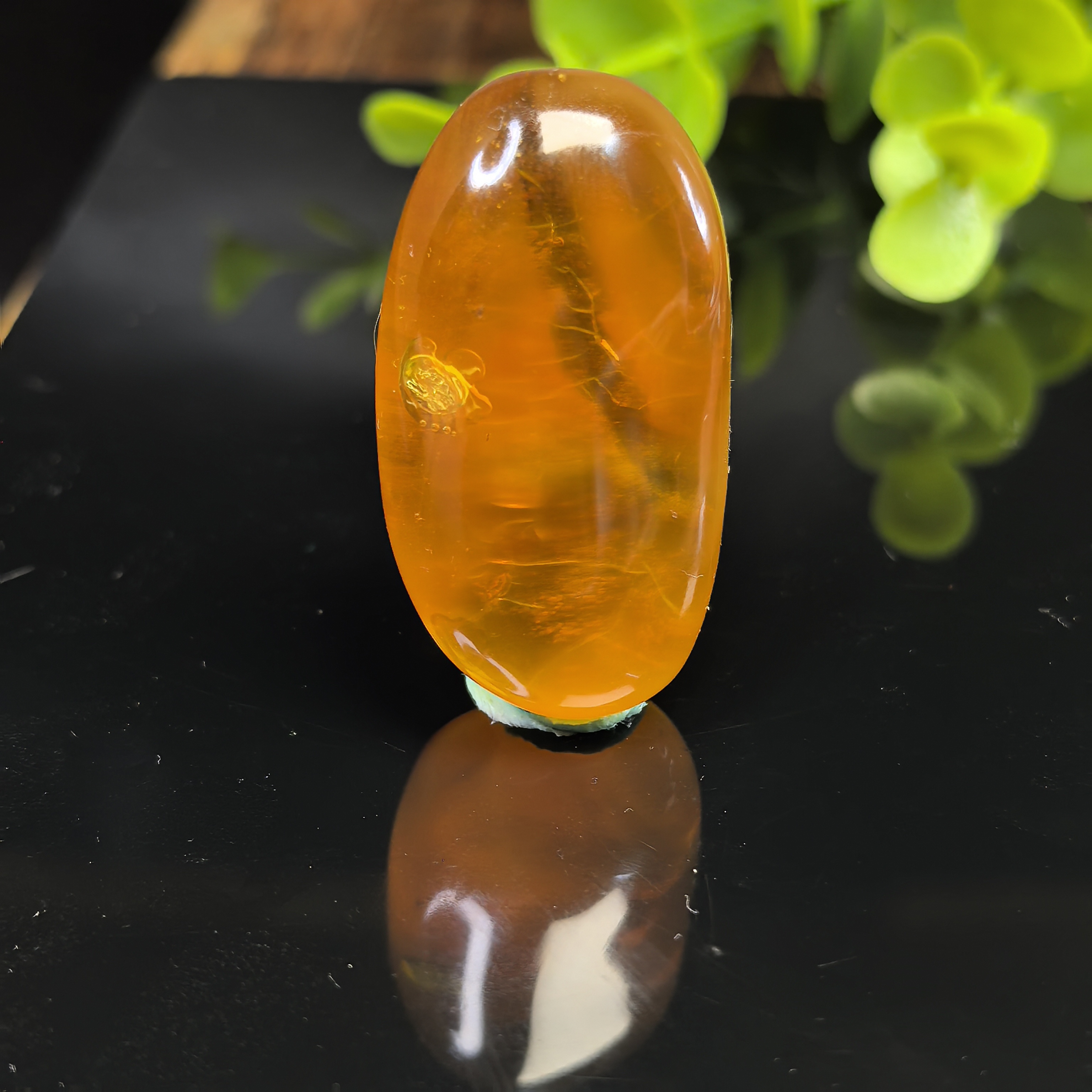 天然琥珀蜜蜡活水胆随形小手把挂件手机挂编织饰品