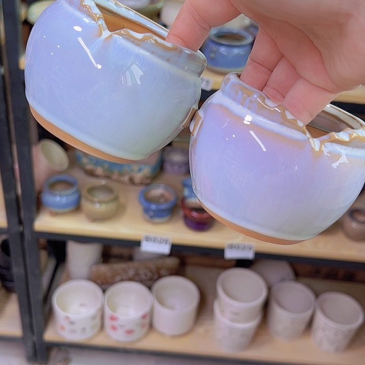 红陶陶瓷花盆当场满12包邮