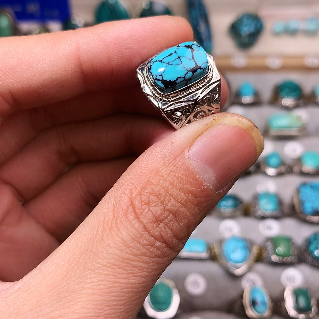 绿松石挂件银S925镶嵌k****a