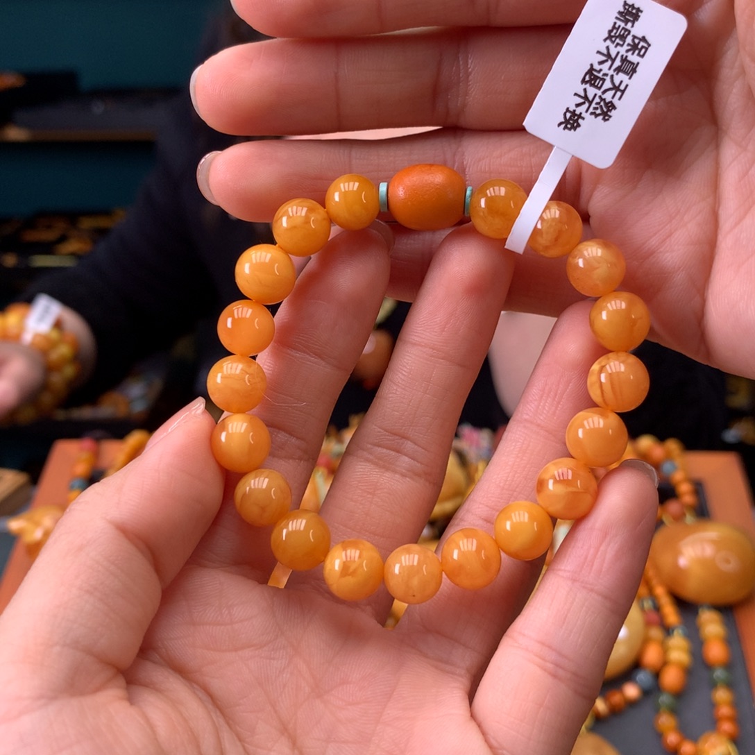 蜜蜡未镶嵌手串天然