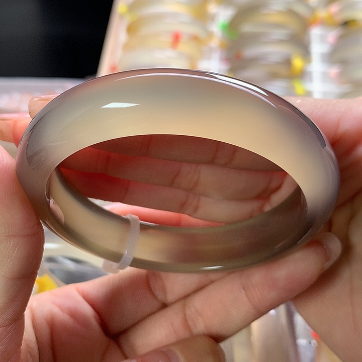 玻***制玛瑙/玉髓未镶嵌手镯6162毕业轮胎