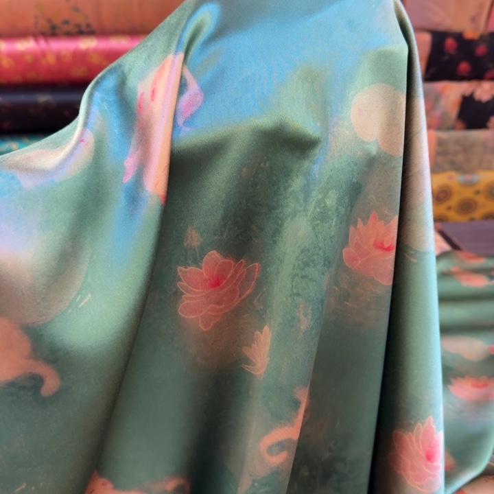 无纺布睡莲白猫皮子2米