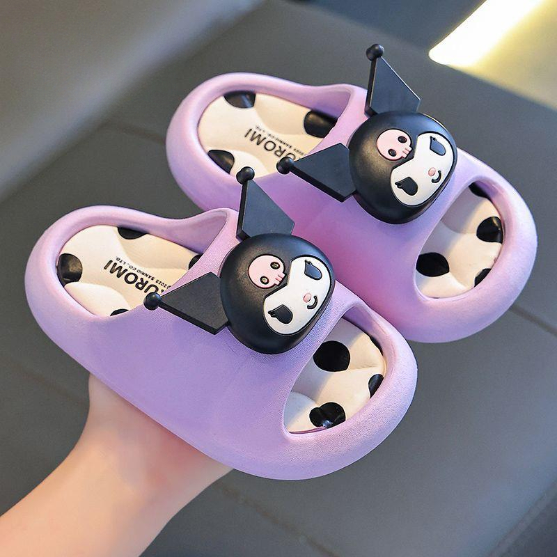 三丽鸥库洛米夏季儿童一字宝宝拖鞋防滑女童室内卡通可爱洗澡软底