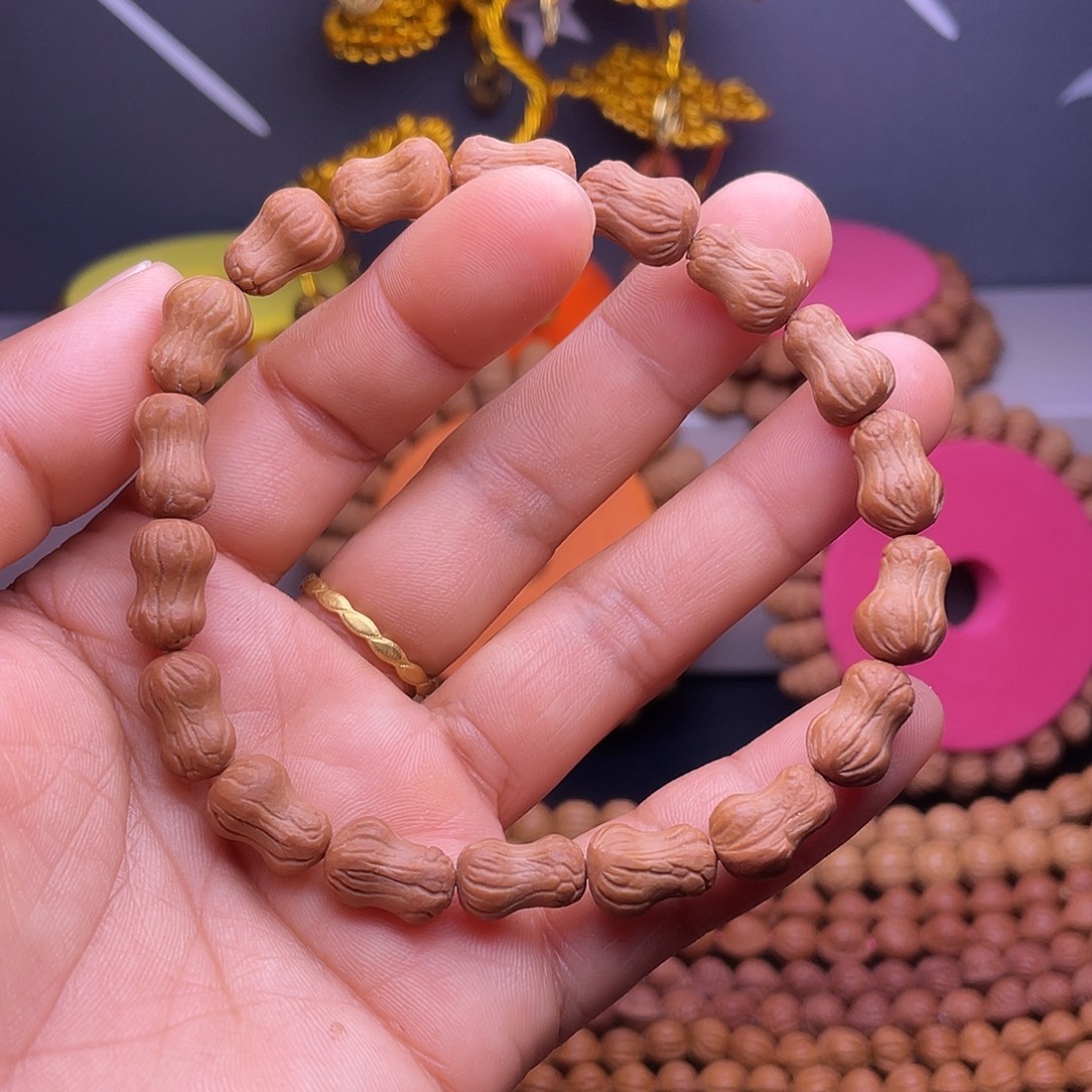 流***4吊坠桃核秦岭龙纹桃核小棒骨