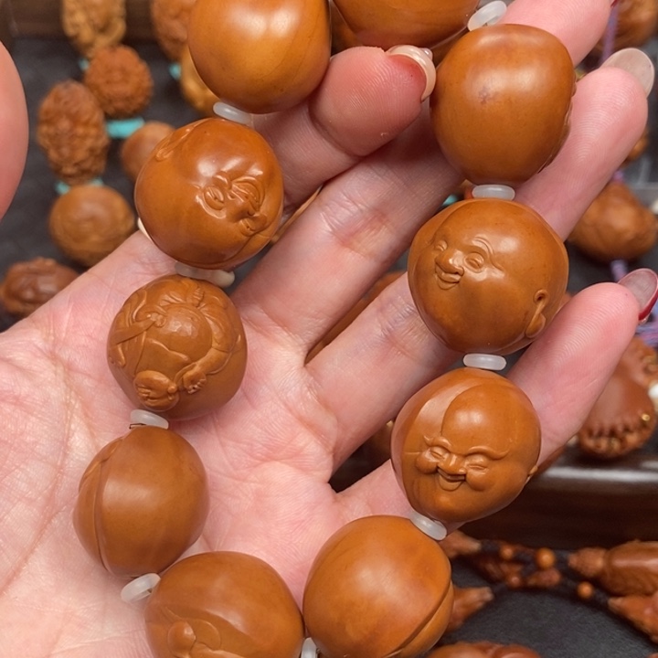 橄榄核手串/手链笑佛手串