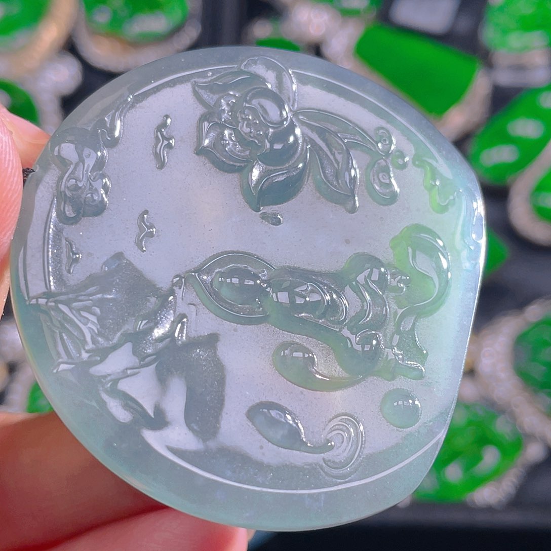 翡翠未镶嵌吊坠(不含链)