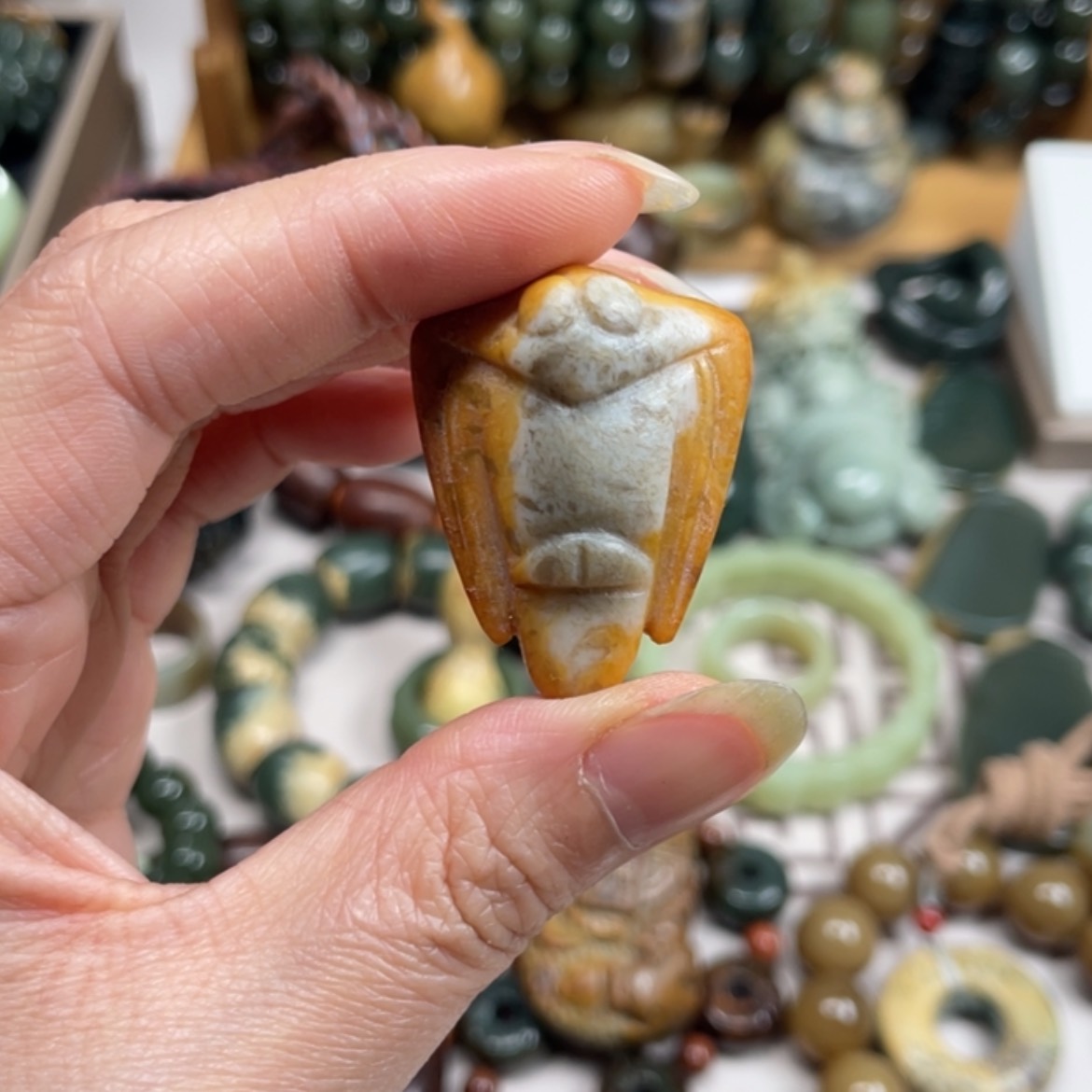 【闪购商品】岫岩河磨玉（透闪石质玉）挂件未镶嵌