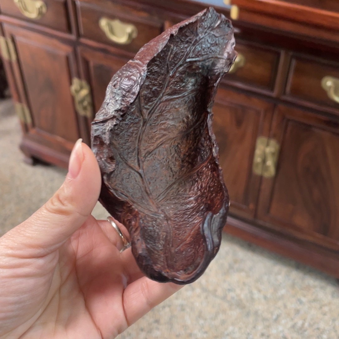 山***石交趾黄檀（大红酸枝）茶则