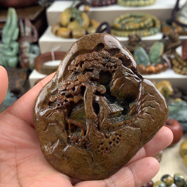 岫岩河磨玉（透闪石质玉）未镶嵌珠宝奇石