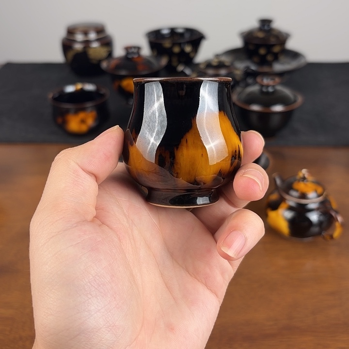 瓷玳瑁釉凯恩闻香杯