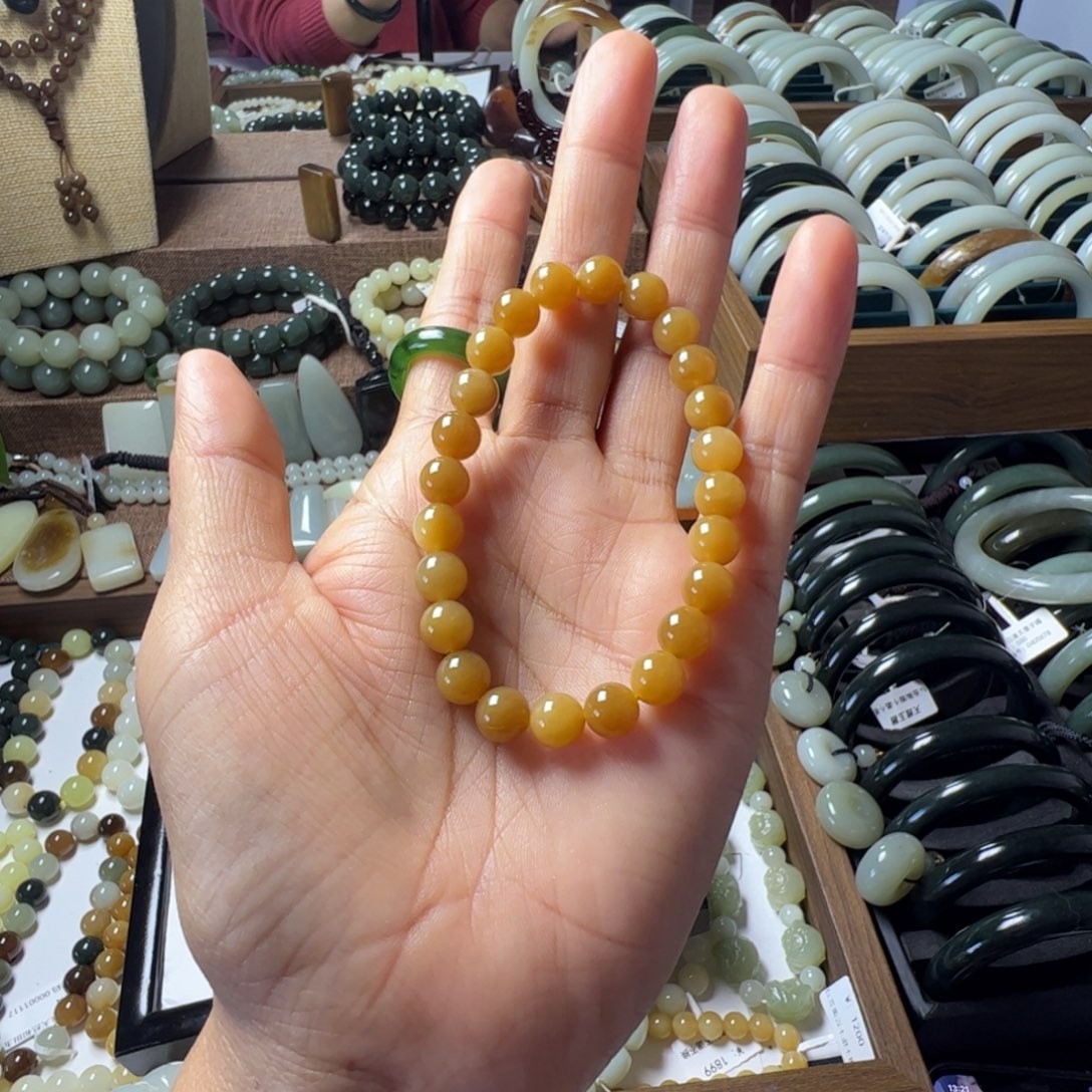 玊***玉和田玉（糖玉）未镶嵌手链