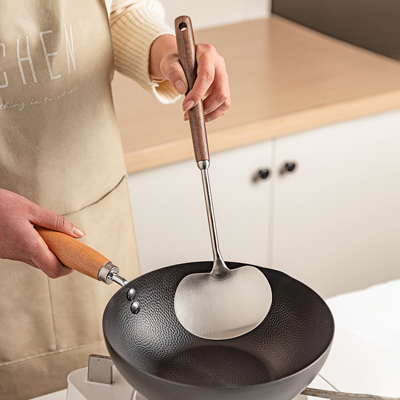 【摩登主妇】新款316L不锈钢锅铲蘑菇铲家用炒勺炒菜铲子汤勺铁铲