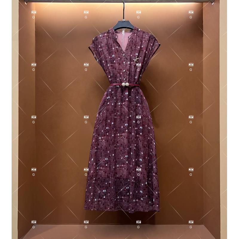 春夏丨设计师轻奢法式印花女士连衣裙 GS-56065