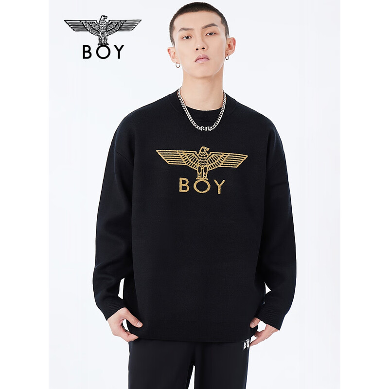 BOY LONDON男士针织衫套头毛衣秋季潮流金鹰宽松长袖上衣女N60907