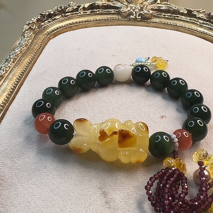 琥珀未镶嵌手链琥珀手串