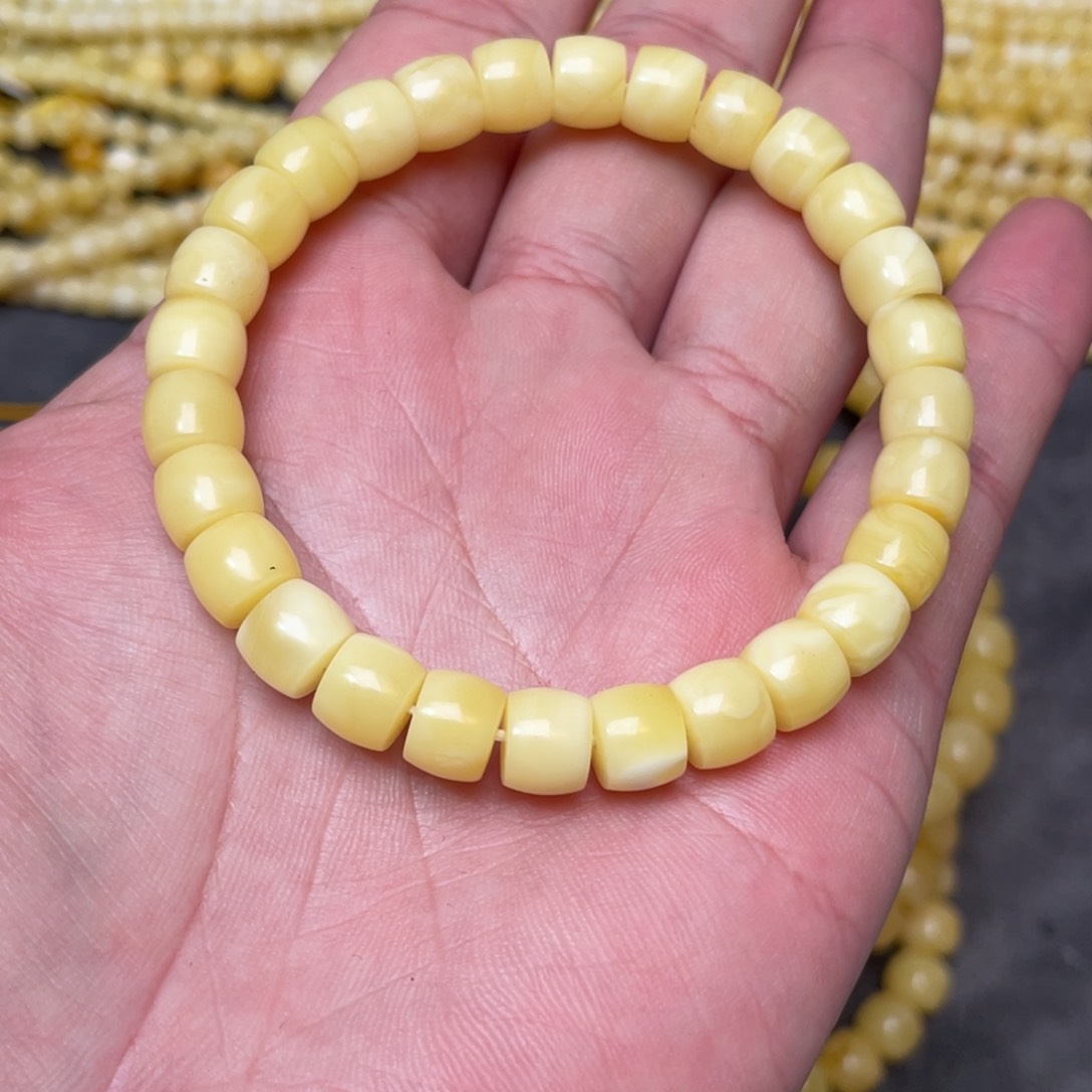 蜜蜡裸石未镶嵌蜜蜡手串8.3mm