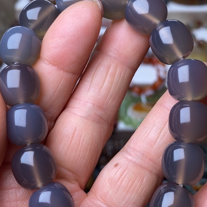 皮***灵玛瑙/玉髓未镶嵌手链