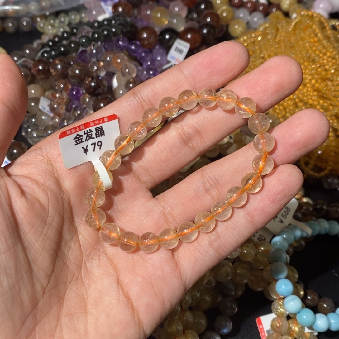 水晶手链未镶嵌?***长我