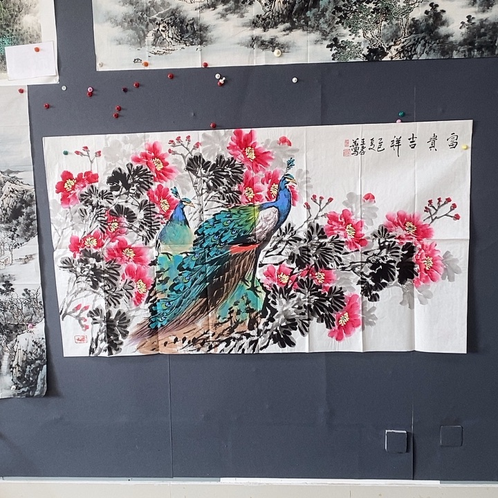 国画王孝华97.180手绘画芯