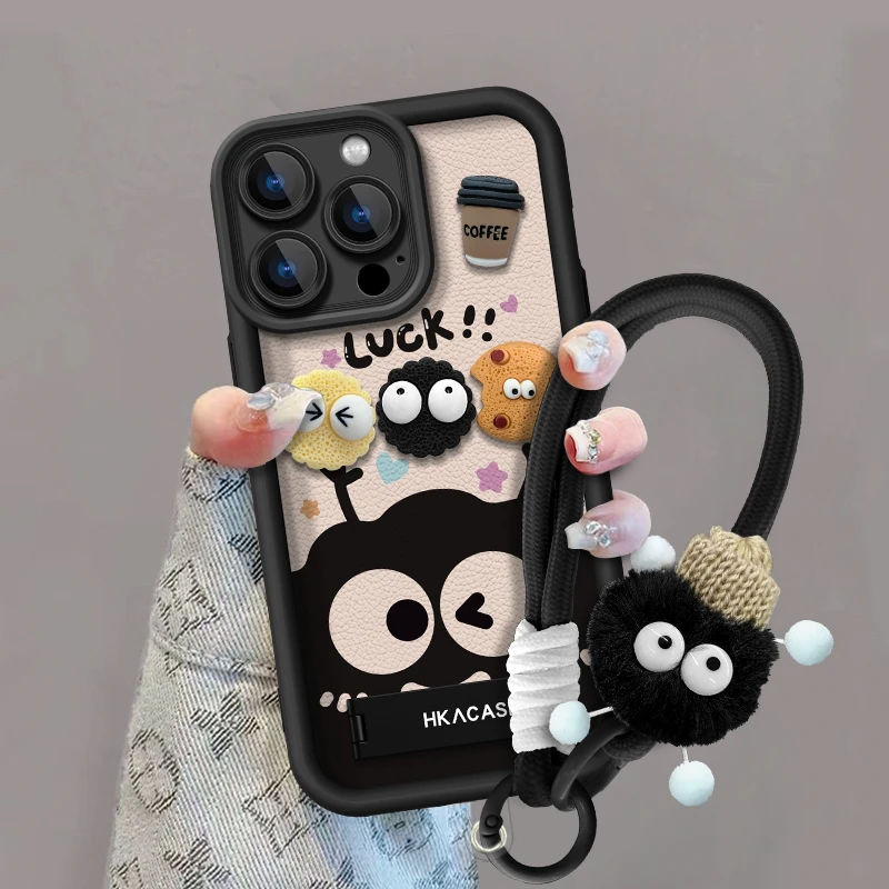 【可爱煤球设计】可爱煤球苹果16/15手机壳iPhone14/13/11XR/XS全包