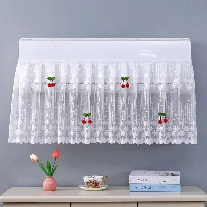 长1米*高40（1-3公分误差）挡风帘遮物帘蕾丝送魔术贴安装送4个樱桃