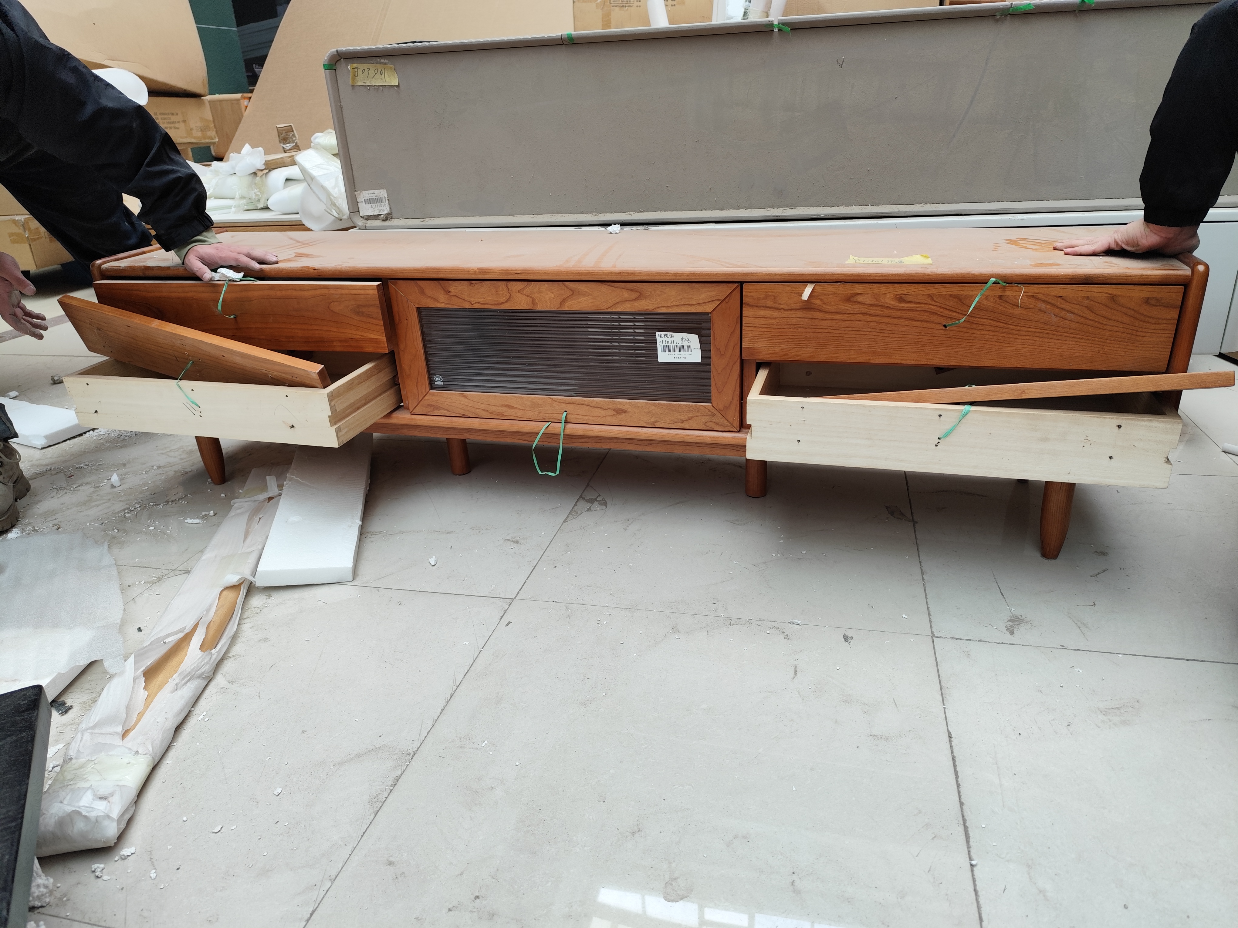 电视柜 樱桃木 180*36*46 瑕疵无售后