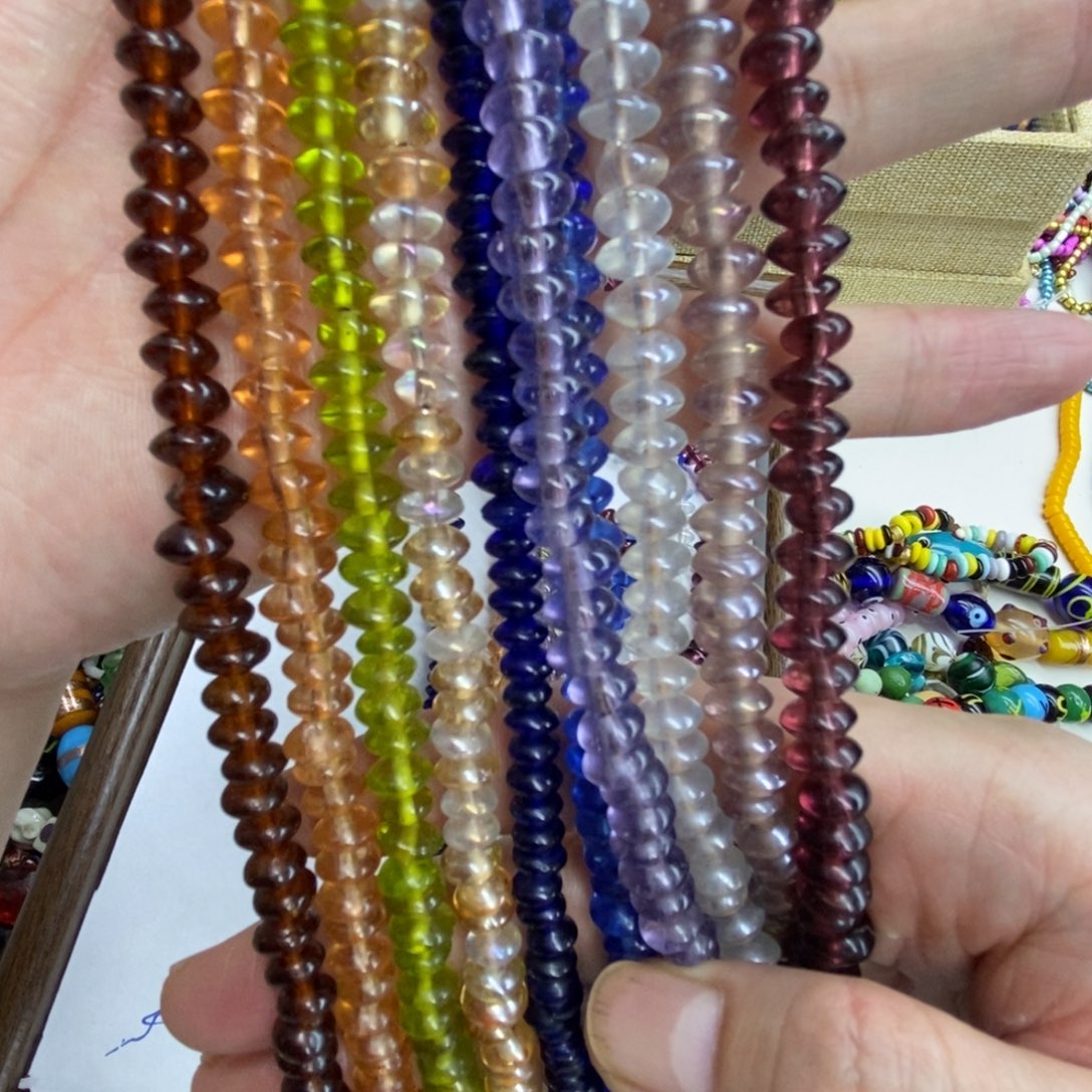 颈饰琉璃尼泊尔隔片一条 068