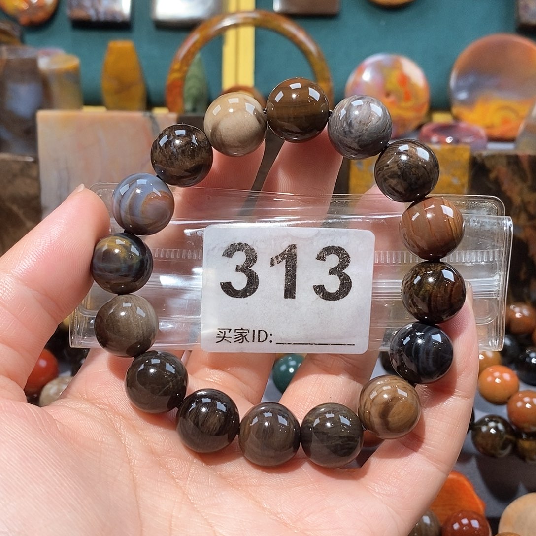 硅化玉天然北票硅化玉手串未镶嵌天然北票硅化玉手串