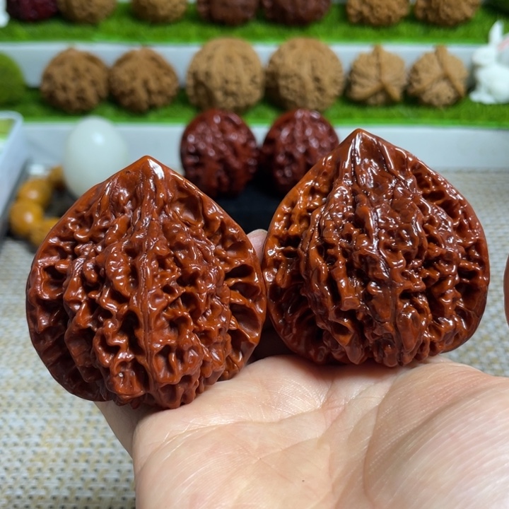 文玩核桃把件50山地官帽