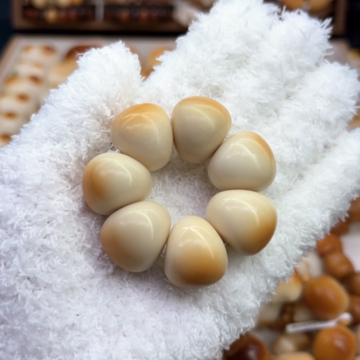 白玉菩提把件18 象牙果原果雕刻山竹大肠 微瑕