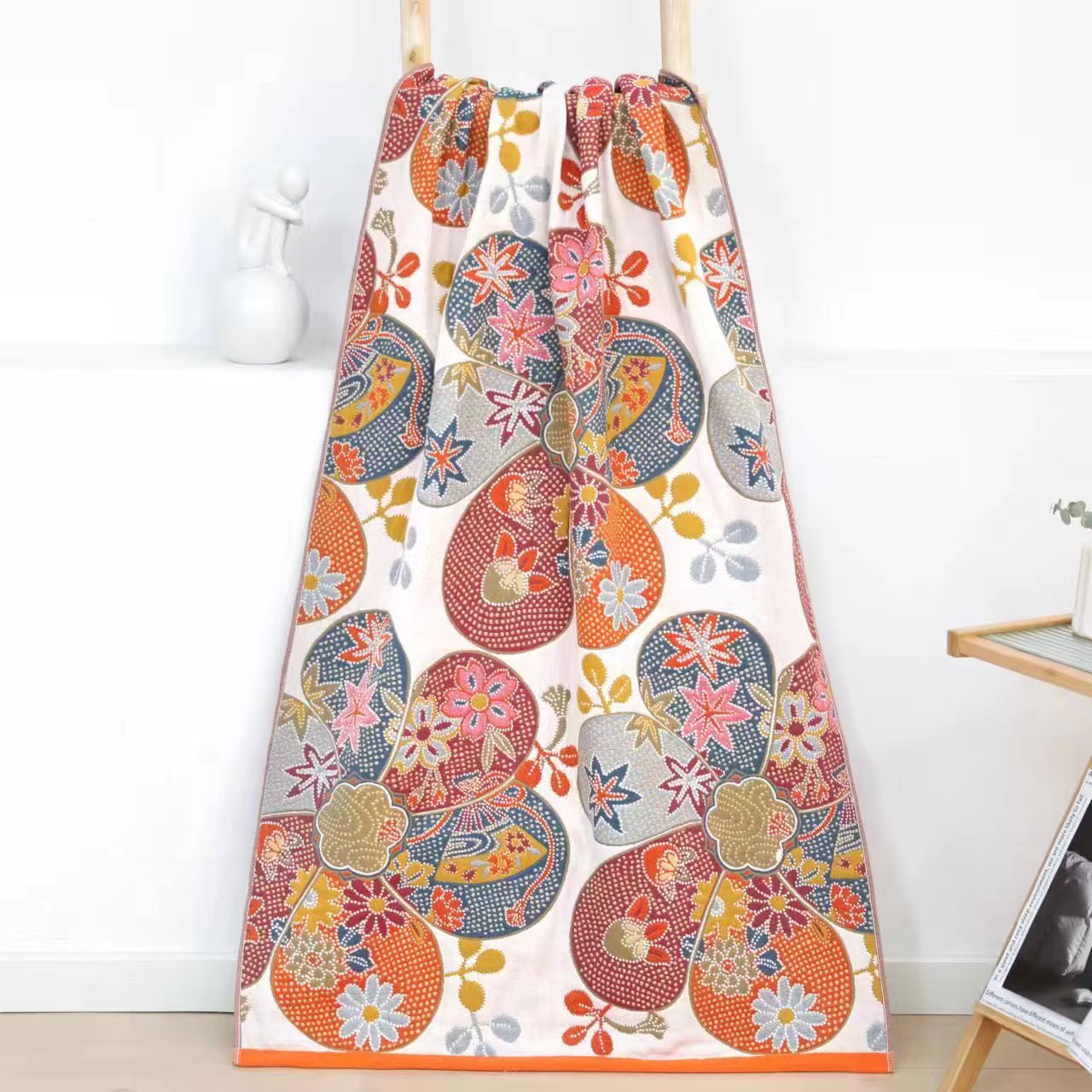 【柏拉图】75*150cm精梳棉纱布浴巾吸收柔软亲肤可机洗