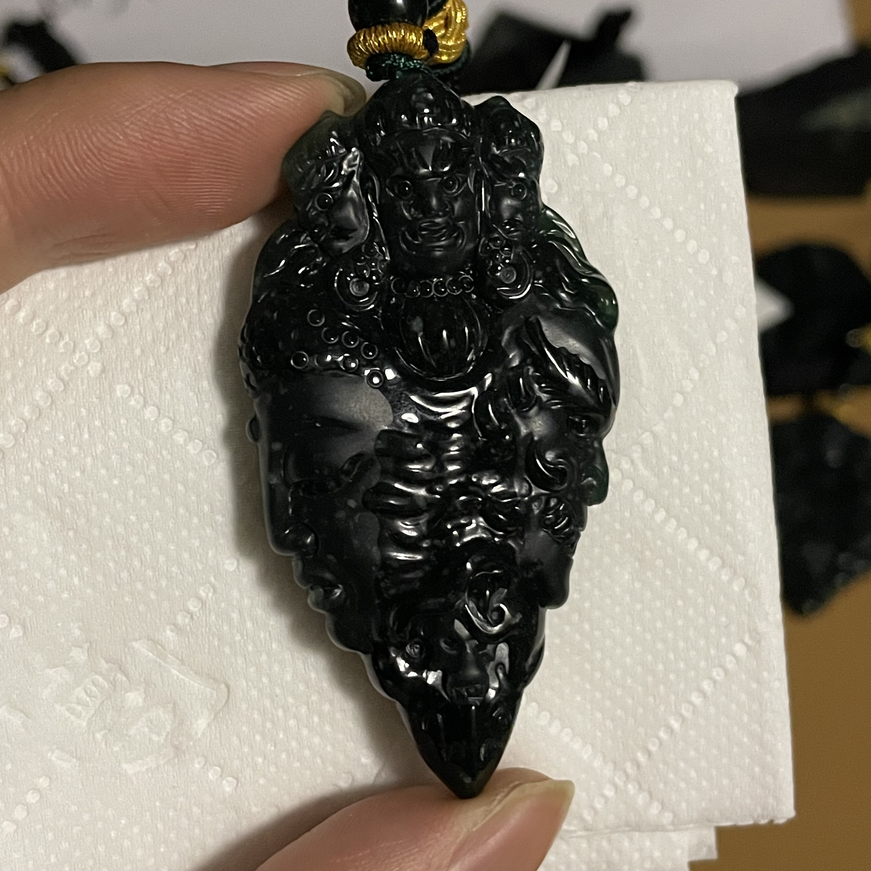 天然翡翠a货 降魔杵玉坠n2