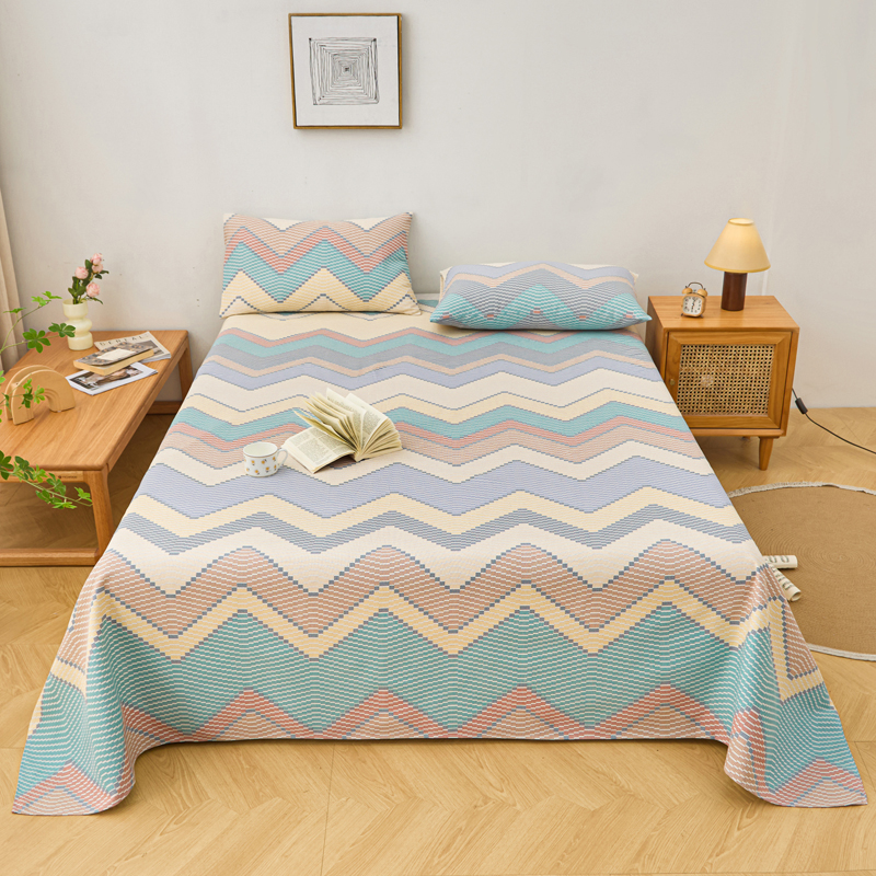 【全棉老粗布】床单三件套亲肤简约印花斜纹床单多功能 防滑 三件套